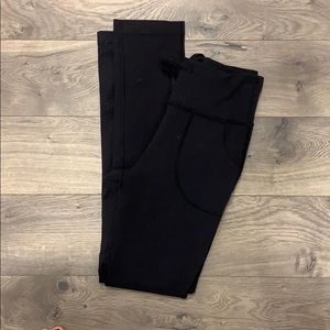Black high waisted pants with drawstring + pockets
